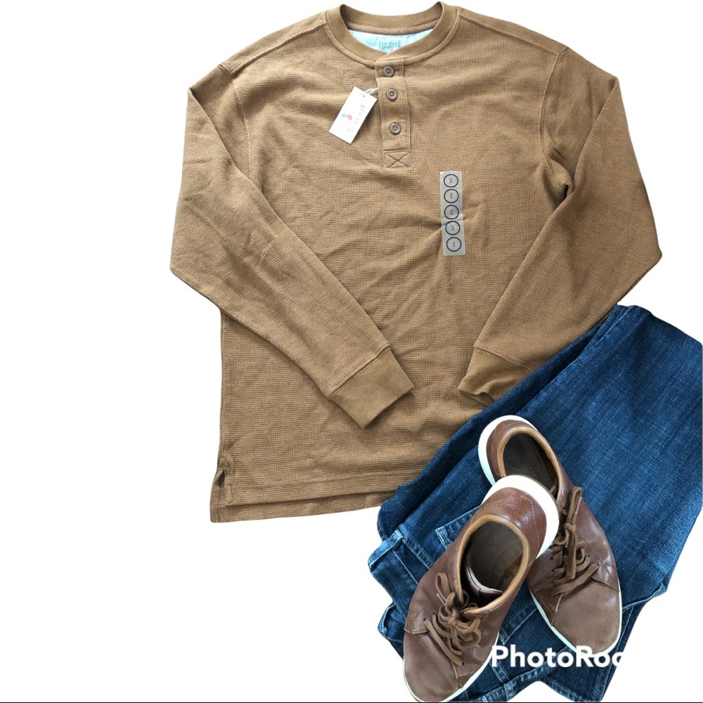 Redhead Camel Color Thermal Knit Shirt-Small NWT!